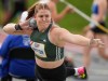 Sarah Mitton competes in the shot put at the Canadian Track and Field Olympic trials in Montreal on June 28, 2024. THE CANADIAN PRESS/Christinne Muschi