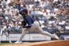 Tampa Bay Rays pitcher Taj Bradley throws during the second inning of a baseball game against the New York Yankees, Saturday, July 20, 2024, in New York. (AP Photo/Pamela Smith)