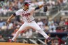Atlanta Braves pitcher Charlie Morton (50) throws during the first inning in the first baseball game of a doubleheader against the St. Louis Cardinals, Saturday, July 20, 2024, in Atlanta. (AP Photo/Jason Allen)