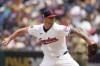 Cleveland Guardians' Ben Lively pitches in the first inning of a baseball game against the San Diego Padres, Sunday, July 21, 2024, in Cleveland. (AP Photo/Sue Ogrocki)
