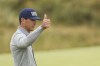 Billy Horschel of the United States gestures on the fifth green during his final round of the British Open Golf Championships at Royal Troon golf club in Troon, Scotland, Sunday, July 21, 2024. (AP Photo/Peter Morrison)