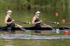 FILE - Brooke Francis, left, and Lucy Spoors of New Zealand compete in the Women's Double Sculls semi final on the second day of the 2024 World Rowing Cup at Rotsee, in Lucerne, Switzerland, Saturday, May 25, 2024. (Philipp Schmidli/Keystone via AP, File)