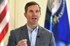 Kentucky Gov. Andy Beshear speaks about his possible political future during an interview at the Kentucky State Capitol in Frankfort, Ky., Monday, July 22, 2024. (AP Photo/Timothy D. Easley)