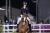 FILE - Britain's Charlotte Dujardin, riding Gio, competes in the equestrian dressage individual final at the 2020 Summer Olympics, Wednesday, July 28, 2021, in Tokyo. Three-time Olympic gold medalist Charlotte Dujardin of Great Britain has withdrawn from the Paris Games after a video emerged that she says shows her behaving inappropriately while coaching other riders. (AP Photo/David Goldman, File)