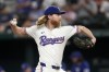 Texas Rangers starting pitcher Jon Gray throws to the Chicago White Sox in the sixth inning of a baseball game, Tuesday, July 23, 2024, in Arlington, Texas. (AP Photo/Tony Gutierrez)
