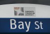 A street sign along Bay Street in Toronto's financial district is shown on Tuesday, Jan. 12, 2021.THE CANADIAN PRESS/Nathan Denette