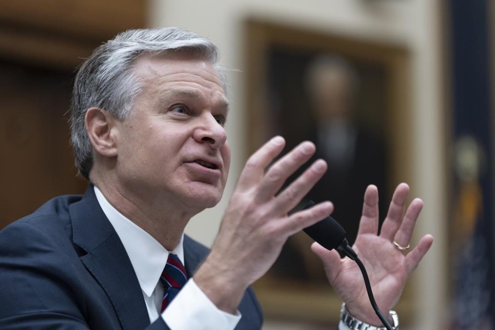 FBI Director Christopher Wray testifies before a House committee about the July 13 shooting at a campaign rally in Butler, Pennsylvania, Wednesday, July 24, 2024, on Capitol Hill. Wray said that the FBI will