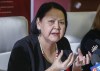 Cathy Merrick, Grand Chief of the Assembly of Manitoba Chiefs, speaks to media in Winnipeg, Manitoba, Friday, February 10, 2023. First Nations chiefs in Manitoba have voted to keep Merrick as the leader of the organization that represents the majority of First Nations in the province. THE CANADIAN PRESS/John Woods