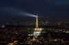 The Eiffel Tower is seen from the Montparnasse tower observation deck ahead of the 2024 Summer Olympics, Tuesday, July 23, 2024, in Paris. The Eiffel Tower, now fitted with 43-foot tall Olympic rings remains as much a draw for tourists as ever -- as long as they can find their way to it. THE CANADIAN PRESS/AP/David Goldman