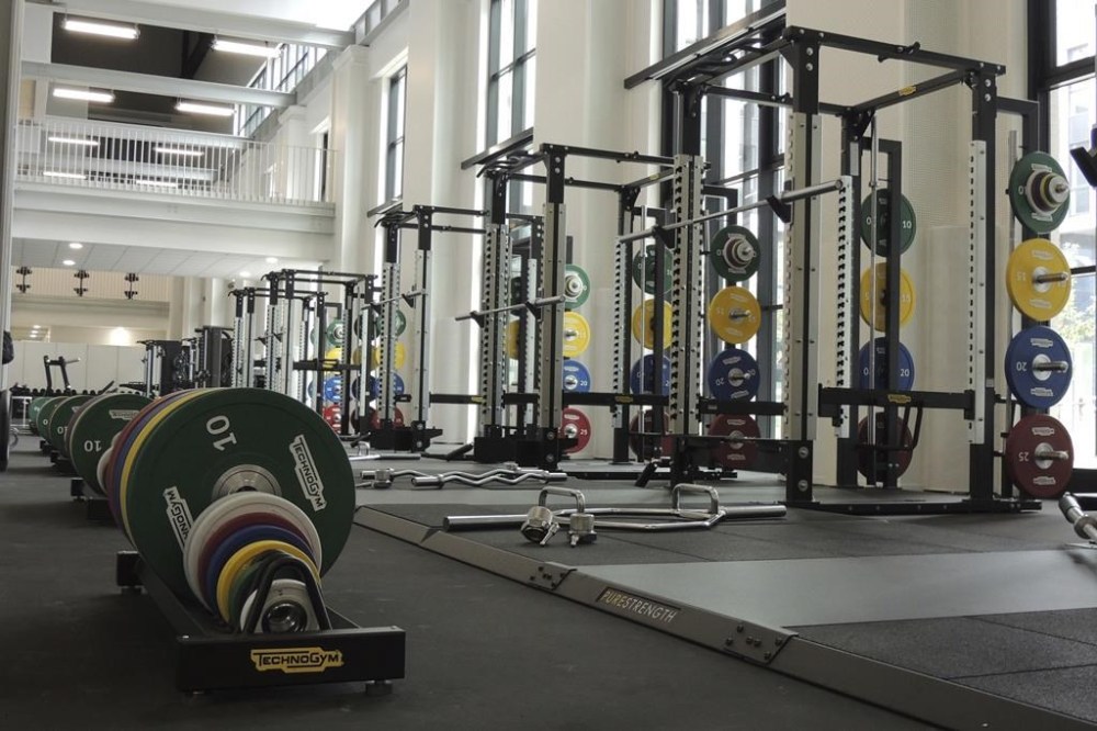 The exercise room at the Olympic Village Monday, July 15, 2024 in Saint-Denis, outside Paris. THE CANADIAN PRESS/AP-Tom Nouvian