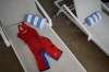 A Speedo Fastskin LZR Pure Valor 2.0. sits on a chair before Jenna Fryer of The Associated Press tests the swimsuit that will be used by many swimmers at the 2024 Summer Olympics, at the Molitor Hotel, Thursday, July 25, 2024, in Paris, France. Speedo allowed journalists to try what it claims is the 