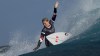 Sanoa Dempfle-Olin will be the first Canadian to compete in surfing in an Olympic Games starting Saturday. Dempfle-Olin of Canada surfs during a training day ahead the 2024 Summer Olympics surfing competition Wednesday, July 24, 2024, in Teahupo'o, Tahiti. THE CANADIAN PRESS/AP/Gregory Bull