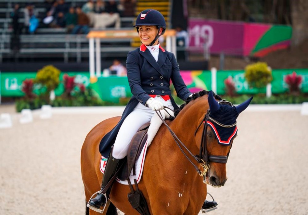 Team Canada equestrian rider Jill Irving competes in dressage at the Pan American Games in Lima, Peru on Monday, July 29, 2019. THE CANADIAN PRESS/HO, COC, David Jackson *MANDATORY CREDIT*