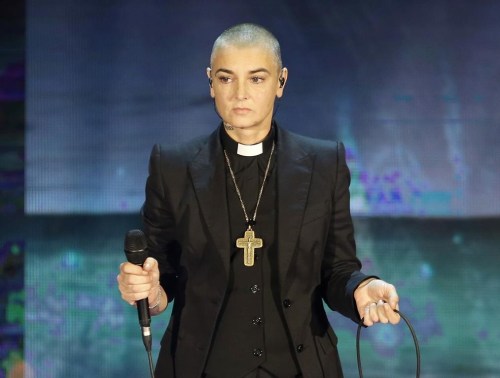FILE - Irish singer Sinead O'Connor performs during the Italian State RAI TV program 
