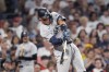 New York Yankees' Aaron Judge hits a three-run home run during the seventh inning of a baseball game against the Boston Red Sox, Friday, July 26, 2024, in Boston. (AP Photo/Michael Dwyer)