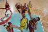 Patty Mills, of Australia, shoots around Alex Abrines, of Spain, at the 2024 Summer Olympics, Saturday, July 27, 2024, in Villeneuve-d'Ascq, France. (AP Photo/Mark J. Terrill,Pool)