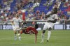 New York Red Bulls Wiki Carmona, centre, tries to score next to Toronto FC Prince Owusu, right, during a Leagues Cup soccer match, Saturday, July 27, 2024, in Harrison, N.J. (AP Photo/Andres Kudacki)