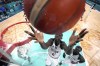 Khaman Maluach, of South Sudan, reaches for a rebound in a men's basketball game against Puerto Rico at the 2024 Summer Olympics, Sunday, July 28, 2024, in Villeneuve-d'Ascq, France. (AP Photo/Michael Conroy, Pool)