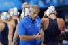 United States' head coach Adam Krikorian leaves after a women's water polo Group B preliminary match between USA and Spain at the 2024 Summer Olympics, Monday, July 29, 2024, in Saint-Denis, France. (AP Photo/Luca Bruno)