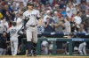 New York Yankees' Giancarlo Stanton comes up to bat during the fifth inning of a baseball game against the Philadelphia Phillies, Monday, July 29, 2024, in Philadelphia. (AP Photo/Chris Szagola)