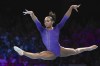FILE - United States' Shilese Jones competes on the floor during the apparatus finals at the Artistic Gymnastics World Championships in Antwerp, Belgium, on Oct. 8, 2023. Jones announced on social media late Monday that she tore the ACL and meniscus in her left knee during the U.S. Olympic trials. The 22-year-old Jones says she plans to continue the sport with the goal of making the 2028 Games in Los Angeles. (AP Photo/Geert vanden Wijngaert, File)