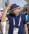 Ukrainian Olympic head Vadym Guttsait poses for a photo at the 2024 Summer Olympics in Paris, France, Sunday, July 28, 2024. (AP Photo/Hanna Arhirova)
