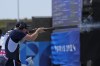 Britain's Nathan Hales competes in the Trap men's final at the 2024 Summer Olympics, Tuesday, July 30, 2024, in Chateauroux, France. (AP Photo/Manish Swarup)