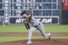 Pittsburgh Pirates starting pitcher Bailey Falter throws against the Houston Astros during the first inning of a baseball game, Tuesday, July 30, 2024, in Houston. (AP Photo/Michael Wyke)