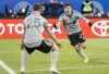 CF Montreal's Sean Rea (27) celebrates after scoring against Vaughan SC during first half preliminary round Canadian Championship soccer action in Montreal, Tuesday, April 18, 2023. THE CANADIAN PRESS/Graham Hughes