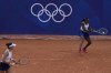 Coco Gauff and Jessica Pegula of the United States play Linda Noskova and Karolina Muchova of the Czech Republic during their women's doubles match, at the 2024 Summer Olympics, Wednesday, July 31, 2024, at the Roland Garros stadium in Paris, France. (AP Photo/Andy Wong)
