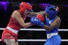 Canada's Tammara Thibeault, left, fights Refugee Olympic Team's Cindy Ngamba in their women's 75 kg preliminary boxing match at the 2024 Summer Olympics, Wednesday, July 31, 2024, in Paris, France. THE CANADIAN PRESS/AP/Ariana Cubillos
