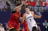 Michelle Plouffe drives past China's Zhiting Zhang during 3x3 basketball competition at the Summer Olympics, Wednesday, July 31, 2024 in Paris. THE CANADIAN PRESS/Adrian Wyld