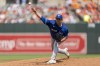 Toronto Blue Jays starting pitcher Paolo Espino delivers during the first inning of a baseball game against the Baltimore Orioles, Wednesday, July 31, 2024, in Baltimore. (AP Photo/Stephanie Scarbrough)