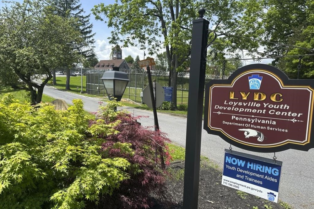 FILE - The entrance to the state-run Loysville Youth Development Center in Loysville, Pa., is seen on Monday, May 20, 2024. A group of nearly 70 people alleged Wednesday they were sexually abused as children while housed in detention centers in Pennsylvania, adding to earlier lawsuits targeting what the accusers' lawyers say is the state’s broken juvenile justice system. (AP Photo/Mark Scolforo, File)
