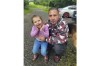 This undated image provided of Brittany Hilmeyer, shows Joseph Ricciardella and his daughter Mia. When Ricciardella, an animal lover, saw a snake in the road, Sunday, July 28, 2024, he stopped his car and tried to help it avoid getting run over. The attempted good deed ended up landing him in a Connecticut hospital in a coma after the rare timber rattlesnake bit his hand. (Brittany Hilmeyer via AP)