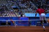 Carlos Alcaraz of Spain plays against Felix Auger-Aliassime of Canada during their men's singles semifinals tennis match, at the 2024 Summer Olympics, Friday, Aug. 2, 2024, at the Roland Garros stadium in Paris, France. (AP Photo/Andy Wong)