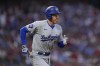 FILE - Los Angeles Dodgers' Freddie Freeman plays during a baseball game, Thursday, July 11, 2024, in Philadelphia. Freeman and his wife Chelsea said in a joint social-media post that their 3-year-old son Maximus is suffering from Guillain-Barre syndrome, a rare neurological disorder. (AP Photo/Matt Slocum)