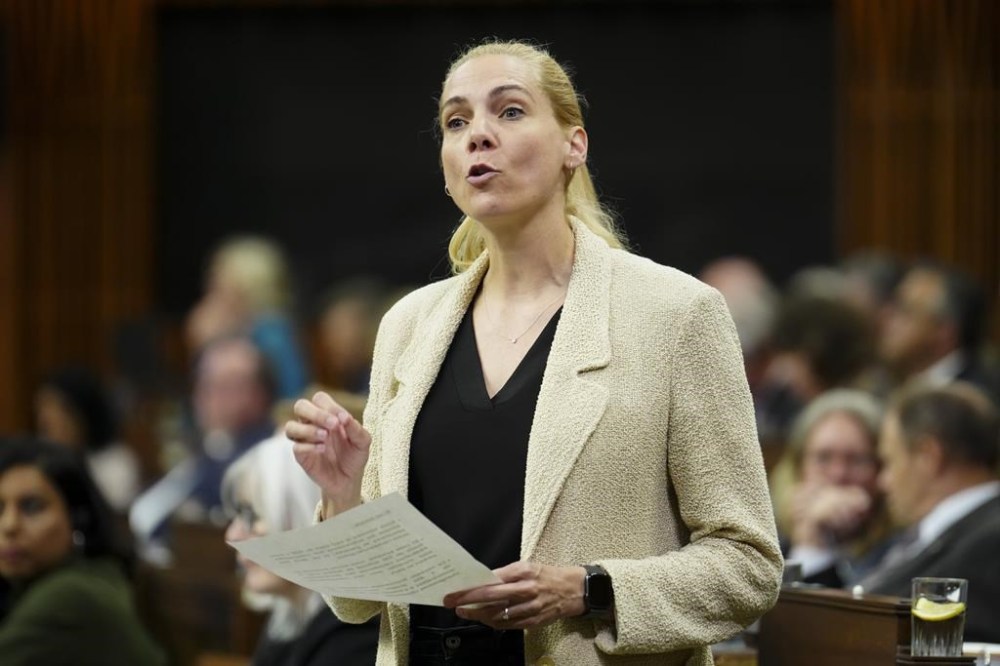 Canadian Heritage Minister Pascale St-Onge answers a question during question period in the House of Commons of Parliament Hill in Ottawa on Thursday, June 6, 2024. The Liberal government continues to insist that Meta could still be regulated under the Online News Act, as Facebook and Instagram users find loopholes to share articles amid Meta's news ban. THE CANADIAN PRESS/Sean Kilpatrick