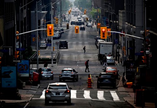 Downtown Ottawa, is shown on June 6, 2023. In the streets below Parliament Hill in Ottawa, homelessness has become increasingly visible in recent years, part of the same crisis gripping other Canadian cities. THE CANADIAN PRESS/Justin Tang