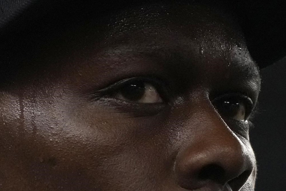 New York Yankees' Jazz Chisholm Jr. walks to the dugout during the seventh inning of a baseball game against the Toronto Blue Jays, Friday, Aug. 2, 2024, in New York. (AP Photo/Pamela Smith)