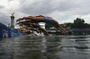 Athletes compete in the swimming race in the Seine during the women's individual triathlon at the 2024 Summer Olympics, Wednesday, July 31, 2024 in Paris, France. (Martin Bureau/Pool Photo via AP)