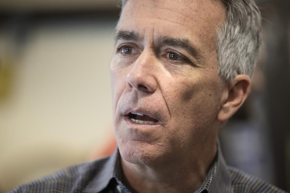 FILE - Former Rep. Joe Walsh, R-Ill., speaks during a campaign event, Jan. 29, 2020, in Cedar Rapids, Iowa. Vice President Kamala Harris' campaign is launching
