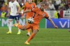 FILE - Xavi Simons of the Netherlands kicks a ball during a semifinal against England at the Euro 2024 soccer tournament in Dortmund, Germany, Wednesday, July 10, 2024. Bayern Munich’s hopes of signing Netherlands forward Xavi Simons have been shelved for now with the player agreeing to extend his loan at Leipzig from Paris Saint-Germain for another season. (AP Photo/Thanassis Stavrakis, File)