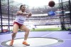 Camryn Rogers of Canada competes in the women's hammer throw qualification at the 2024 Summer Olympics, Sunday, Aug. 4, 2024, in Saint-Denis, France. From high hopes for a hammer throwing sweep to a highly anticipated showdown on the hardwood, here are five things to look out for at the Paris Olympics on Tuesday, Aug. 6. THE CANADIAN PRESS/AP/Bernat Armangue