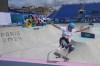 Bryce Wettstein, of the United States, performs during the women's skateboard park practice session during the 2024 Summer Olympics, Saturday, Aug. 3, 2024, in Paris, France. (AP Photo/Frank Franklin II)
