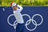 Nelly Korda, of the United States, hits from the eighth tee during a practice round for the women's golf event at the 2024 Summer Olympics, Monday, Aug. 5, 2024, at Le Golf National in Saint-Quentin-en-Yvelines, France. (AP Photo/Matt York)