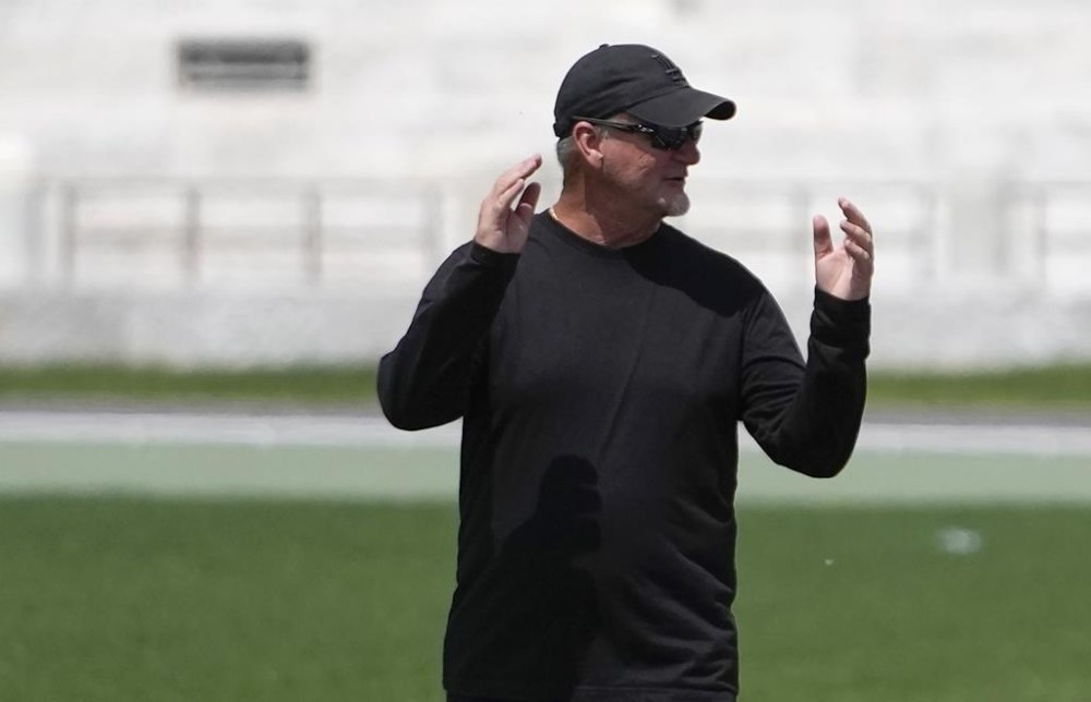 Coach Rana Reider gestures during a training session in the Stadio dei Marmi ahead of an athletics meet in Rome, May 15, 2024. The Canadian Olympic Committee says it has revoked Olympic accreditation from sprinting coach Reider. THE CANADIAN PRESS/AP/Alessandra Tarantino