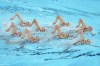 Team France compete in the technical routine of artistic swimming at the 2024 Summer Olympics, Monday, Aug. 5, 2024, in Saint-Denis, France. (AP Photo/Lee Jin-man)