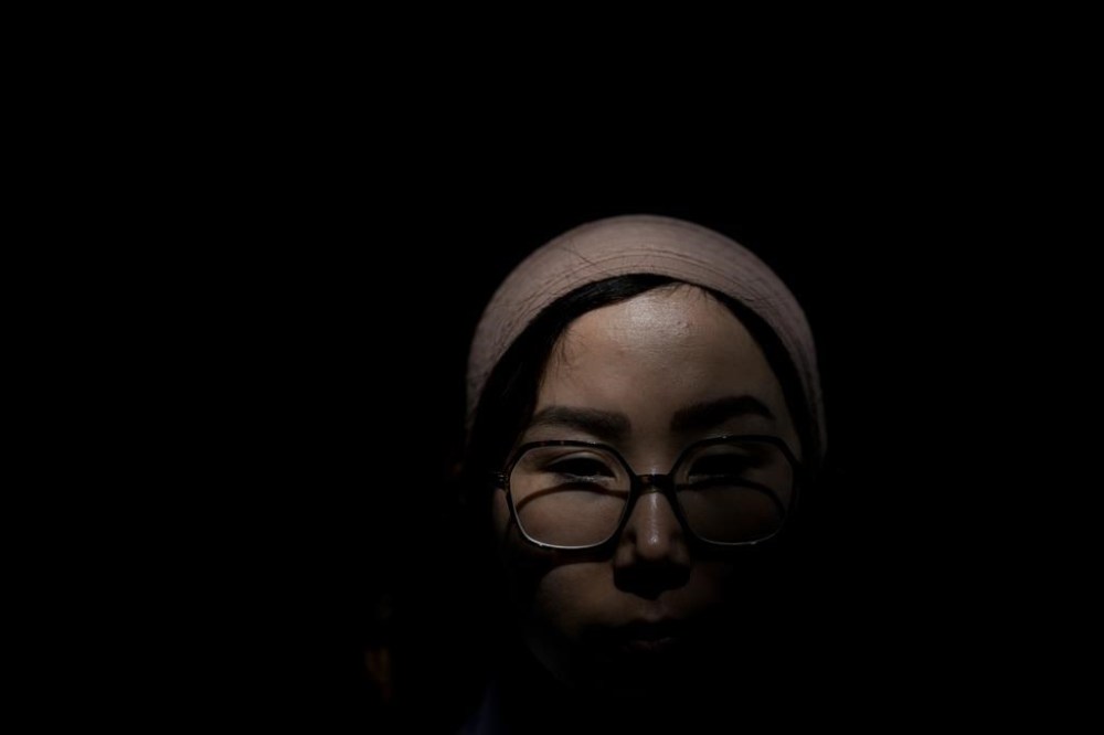 Afghan Taekwondo Paralympian Zakia Khudadadi, part of the Refugee Olympic Team, poses for a photo after an interview with The Associated Press at the 2024 Summer Olympics, Monday, Aug. 5, 2024, in Paris, France. (AP Photo/Natacha Pisarenko)