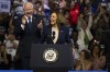 Democratic presidential nominee Vice President Kamala Harris and her running mate Minnesota Gov. Tim Walz speak at a campaign rally in Philadelphia, Tuesday, Aug. 6, 2024. (AP Photo/Joe Lamberti)